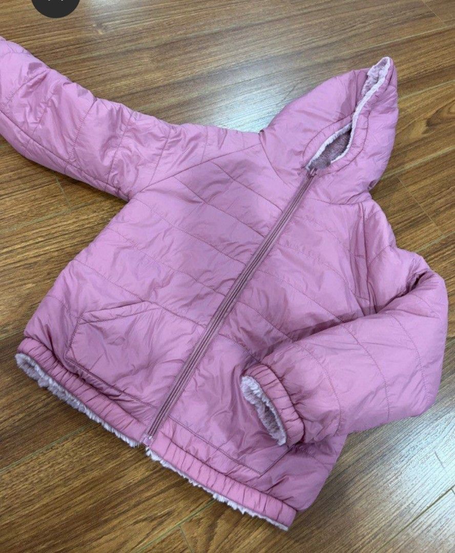 Cotton On Kids Reversible Two Way Puffer Hoodie Winter Jacket