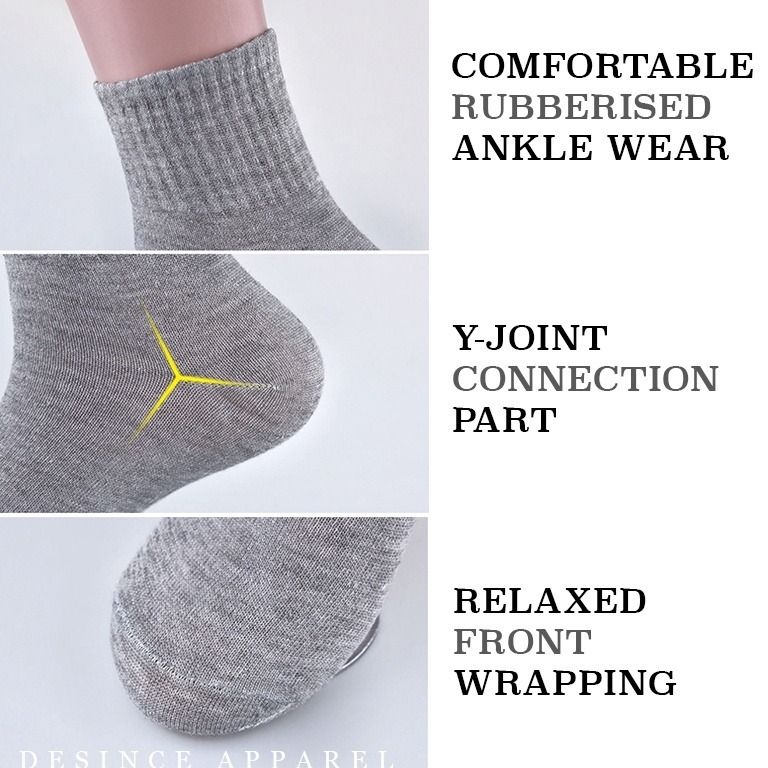 Women's Comfort Cotton Basic Ankle Athletic or Casual Ankle Socks
