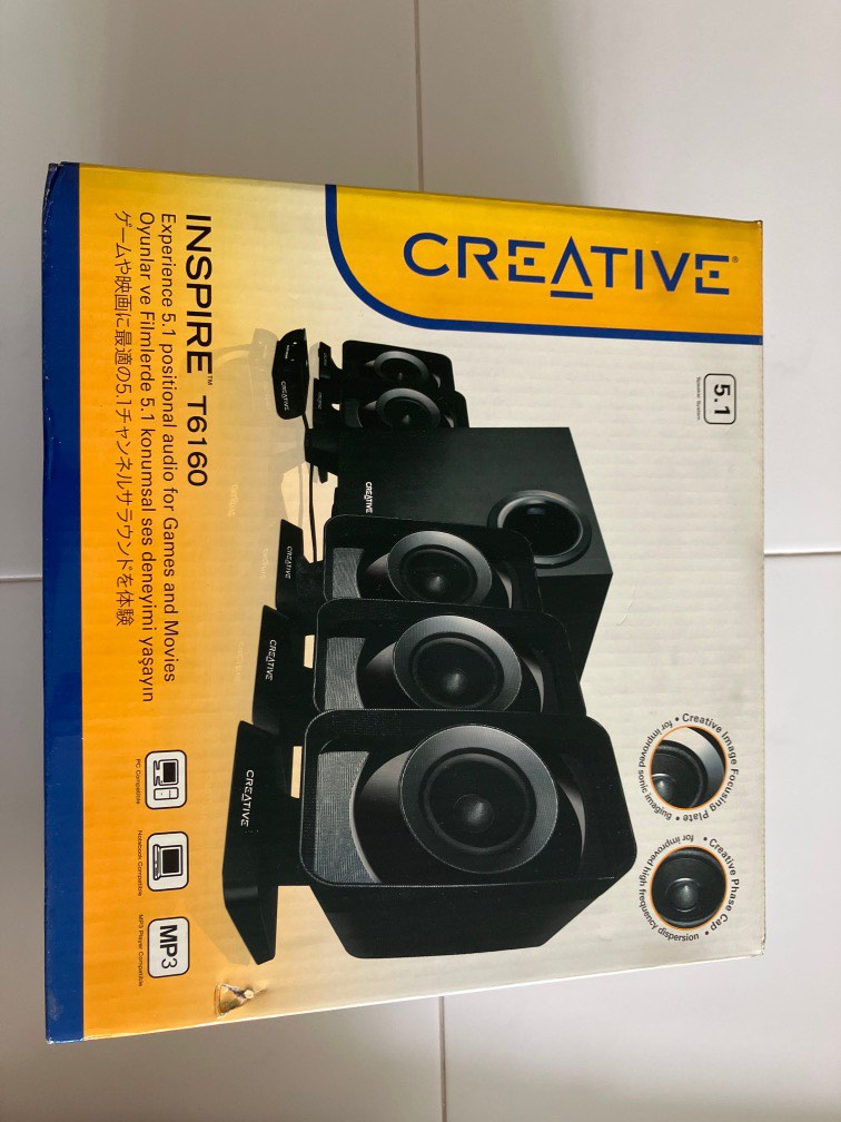 Creative Inspire T6160 5.1 Surround Sound Speaker System, Audio