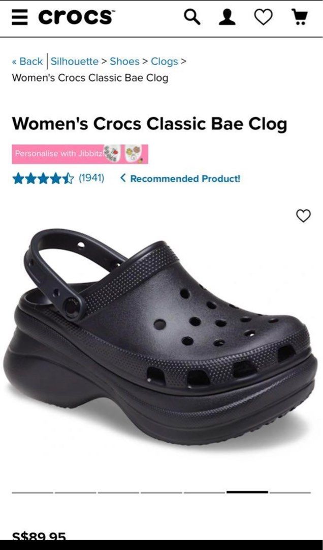 Crocs shop bae black