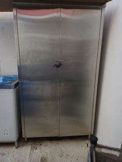 Custom stainless steel 2 door cabinet with lock