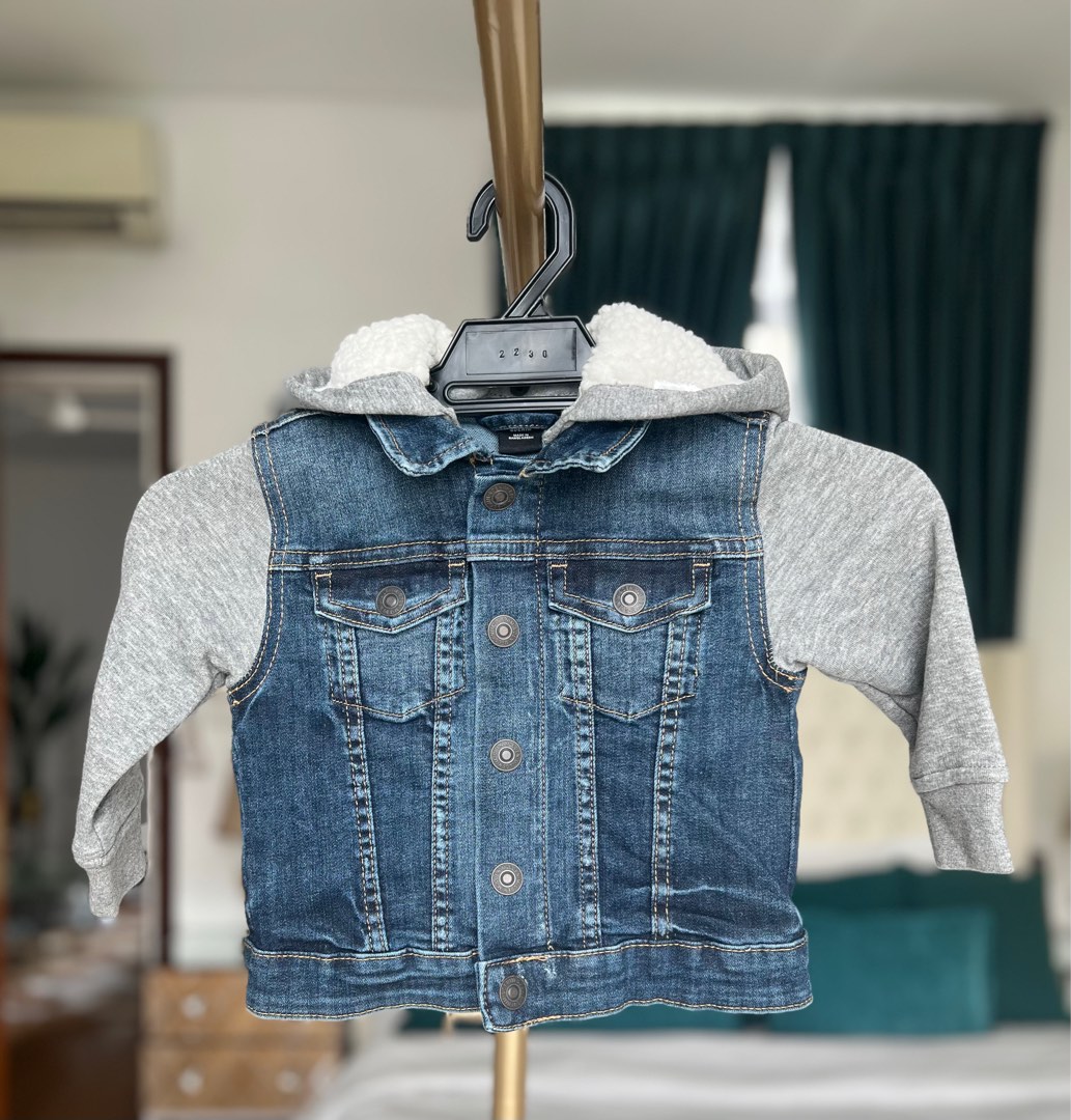 Buy Coodebear Boy's&Girl's Fit Retro Ripped Denim Vest Sleeveless Hoodie  Button Zip Jean Jacket Tops Tank Waistcoat Size 7-8T Blue at Amazon.in