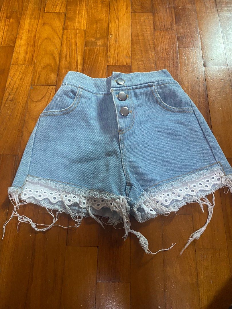 Girls jean shorts discount