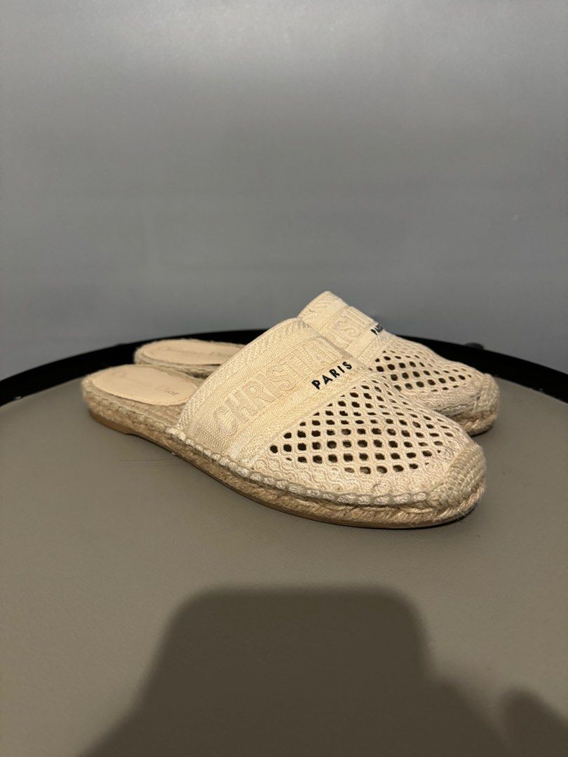 Christian dior straw 2025 sandals