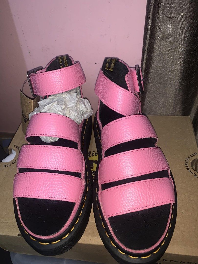 Clarissa ii quad hotsell leather platform sandals pink