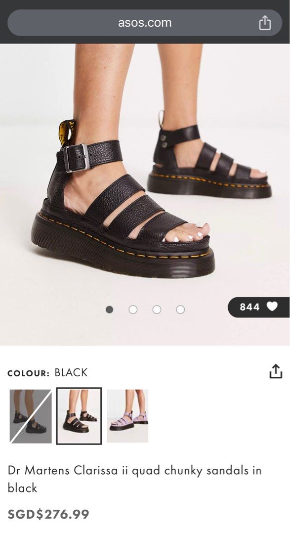 Dr Martens Clarissa ii quad chunky sandals in black