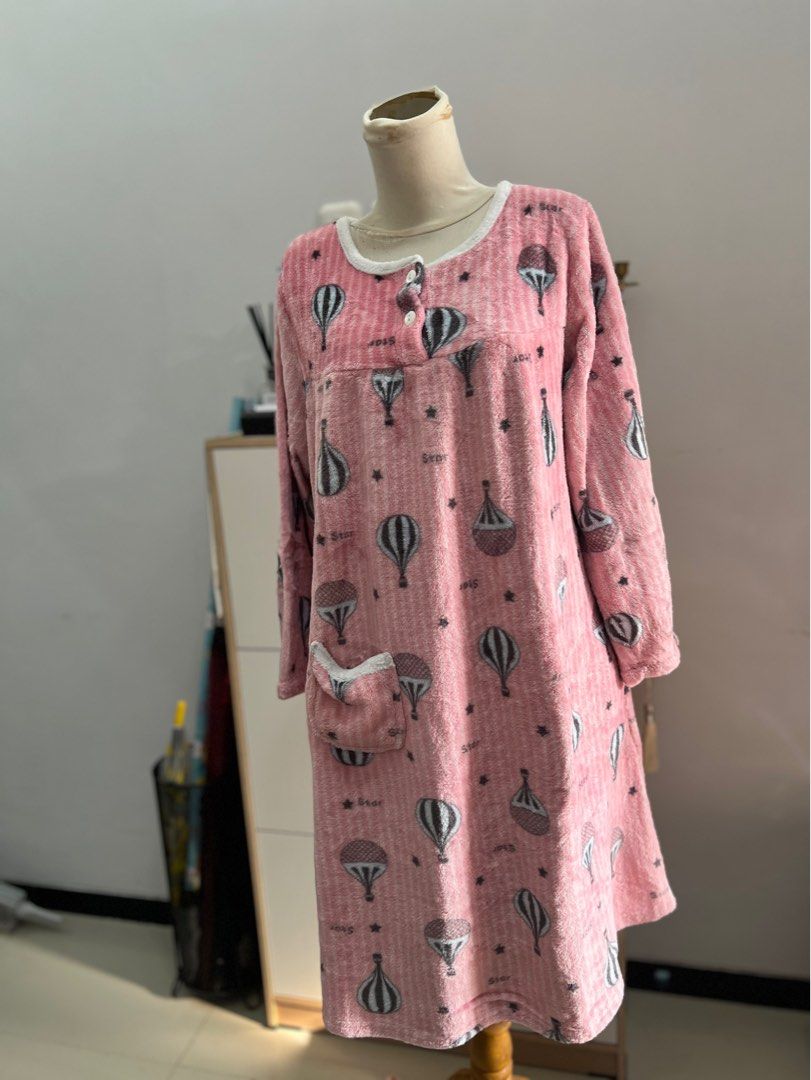 Dress bulu bulu lembut winter dress handuk baju bulu bulu korea bulu bulu premium korean style dress musim dingin kancing depan dress