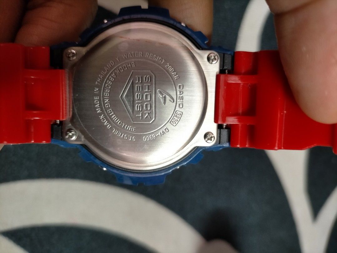G shock clearance merah biru