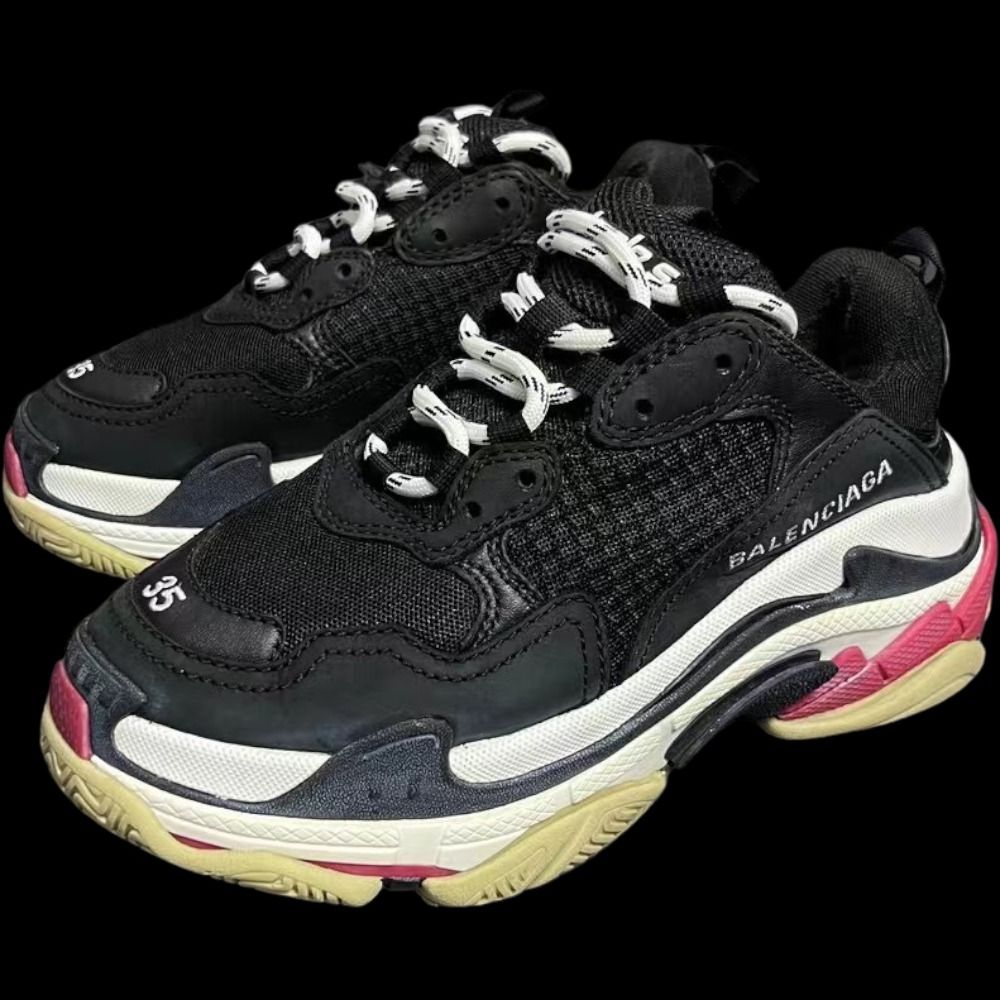 EU35 BALENCIAGA TRIPLE S BRED BLACK RED