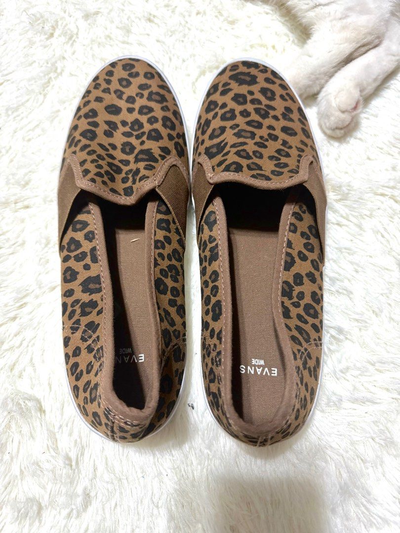 Wide fit leopard print sales loafers