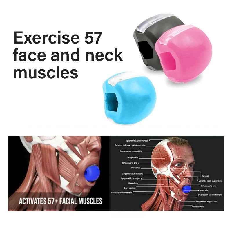 Face Fitness Ball Jaw trainer Jawline Exercise Ball Neck Face Toning,  Sports Equipment, Exercise & Fitness, Toning & Stretching Accessories on  Carousell
