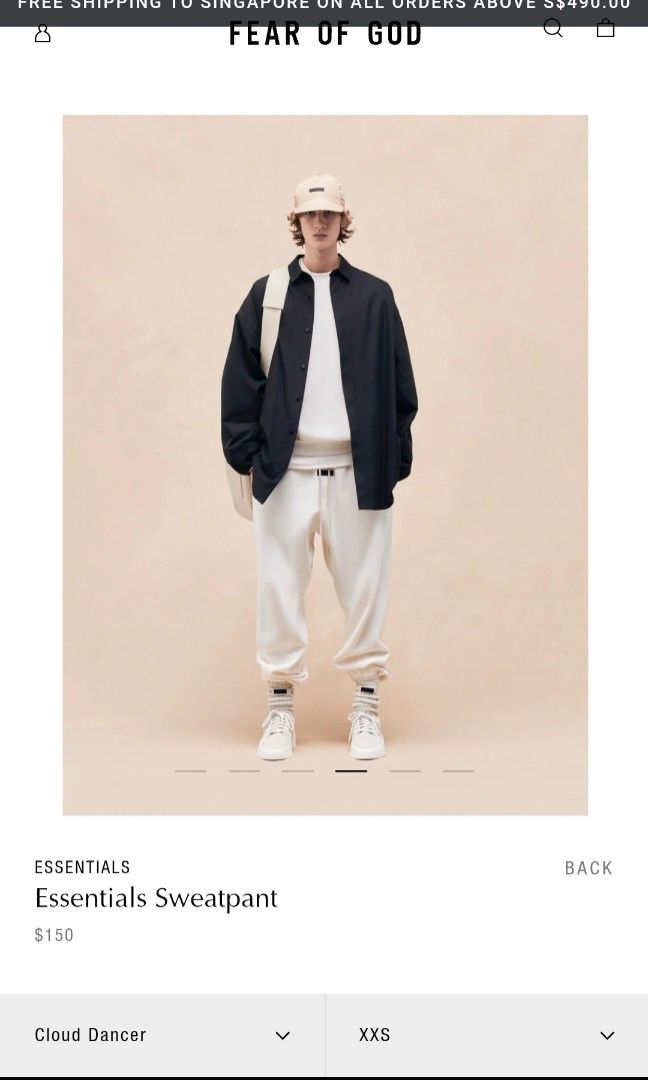 Fear of god essentials sweatpants sizing online