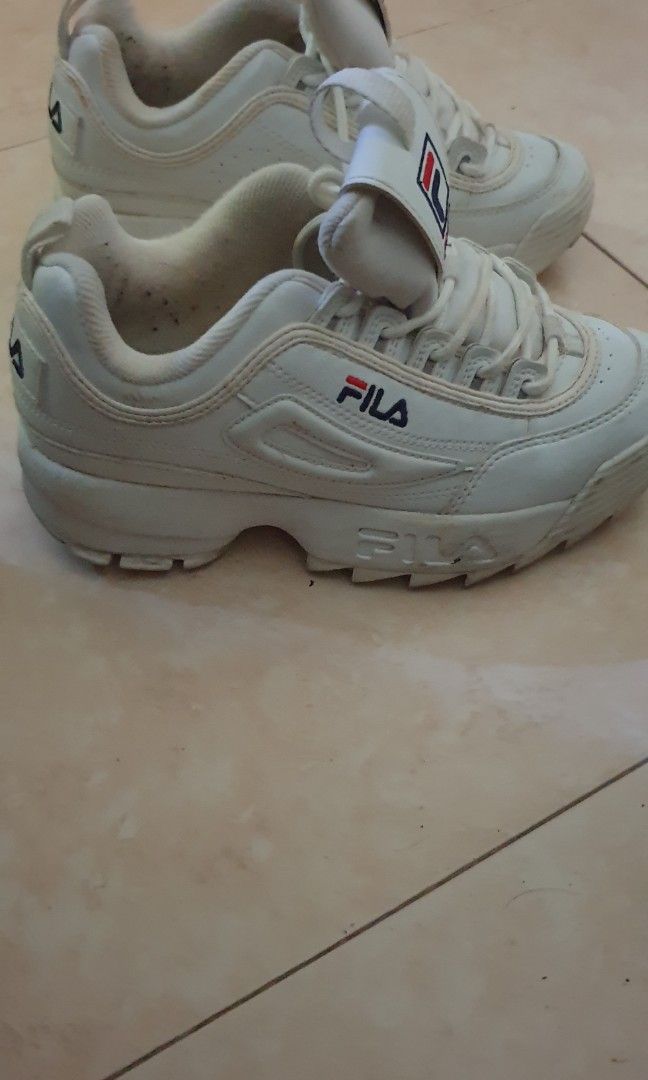 Fila white shoes sale sale