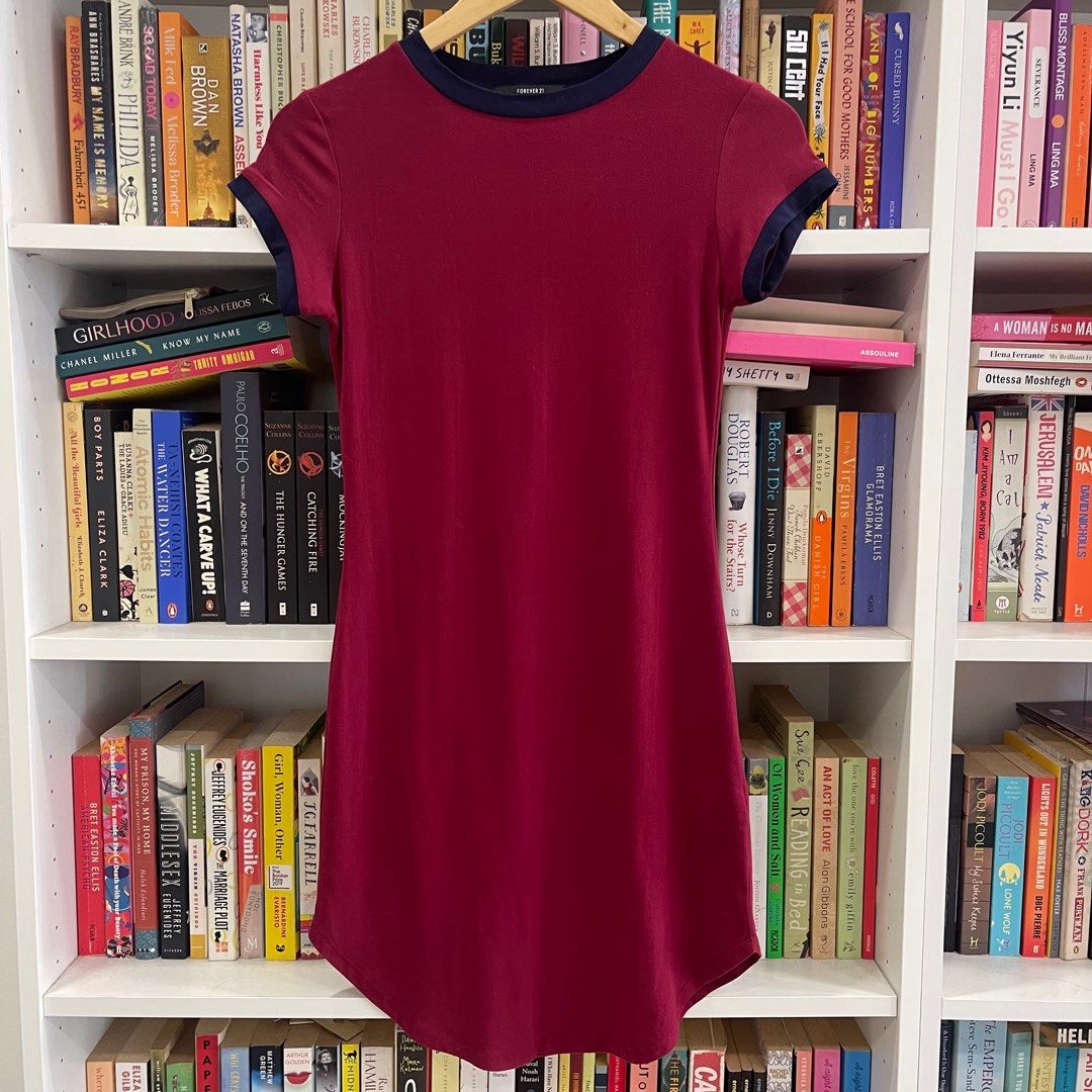 Red t shirt dress forever 21 deals