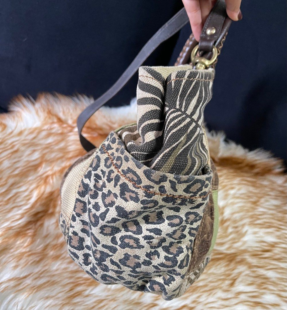 Fossil Animal Print Patch Handcarry Shoulder Bag