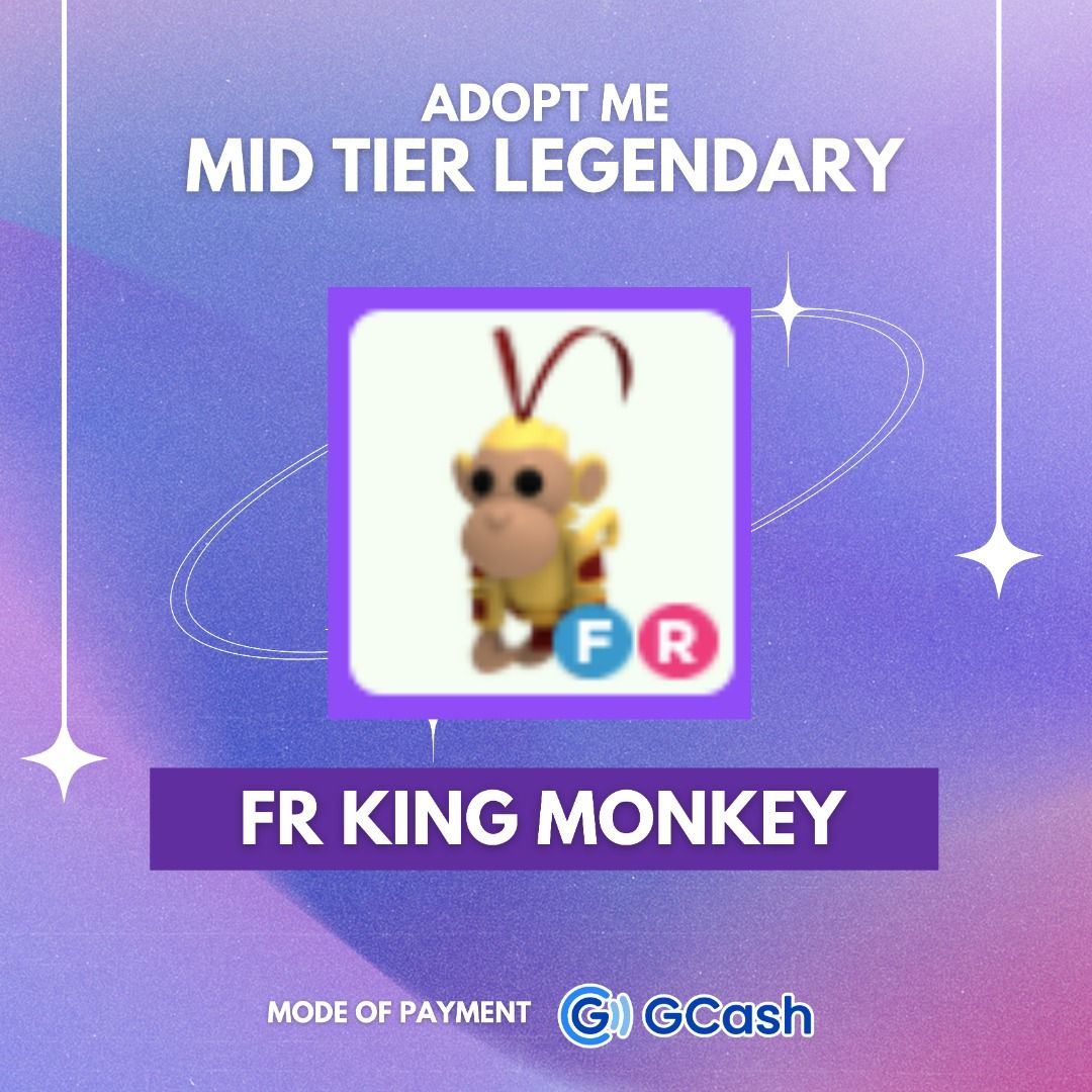 FR King Monkey / Monkey King Adopt Me, Hobbies & Toys, Toys & Games on