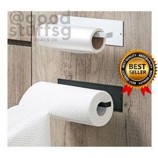 Single Adhesive No-drilling Paper Towel Holder, Kitchen Adhesive No-drilling  Cling Film Holder, Wall Mount Storage Organizer