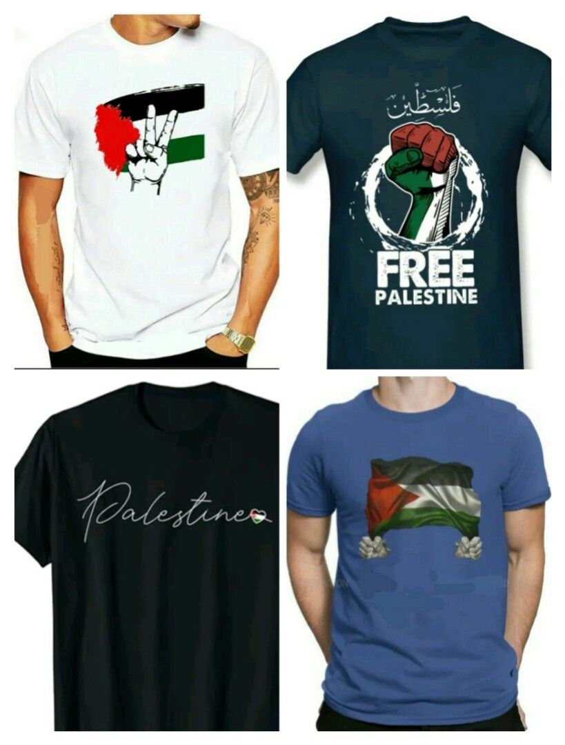 Free Palestine T-Shirts Assorted (cotton) and Palestine Maflah Neck