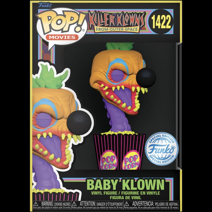 Funko Pop! Movies: Killer Klowns from Outer Space - Baby Klown Blacklight  #1422