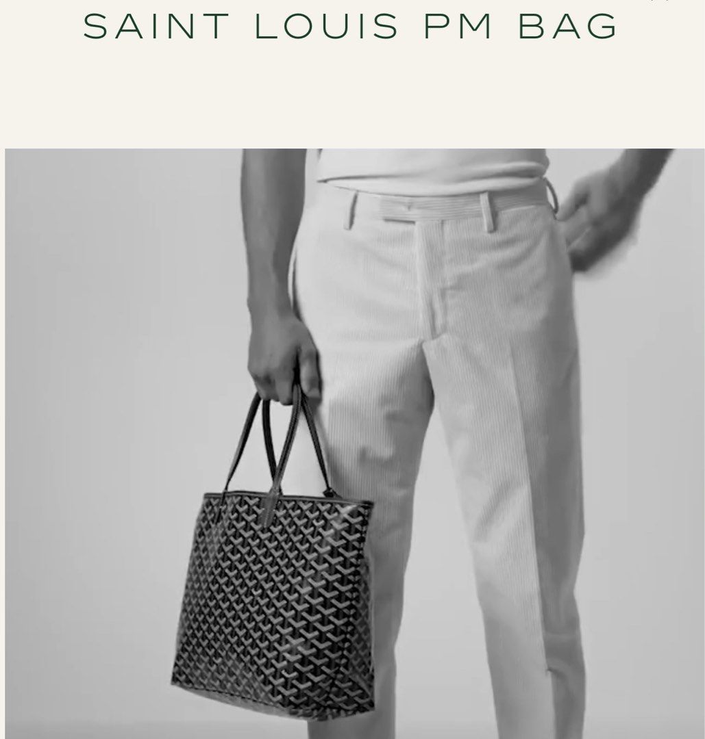 Shop GOYARD Saint Louis Saint Louis PM Bag ( STLOUIPMLTY01CL01P