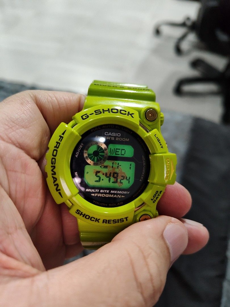 Gshock Frogman Kermit GW200F 3JR Men s Fashion Watches