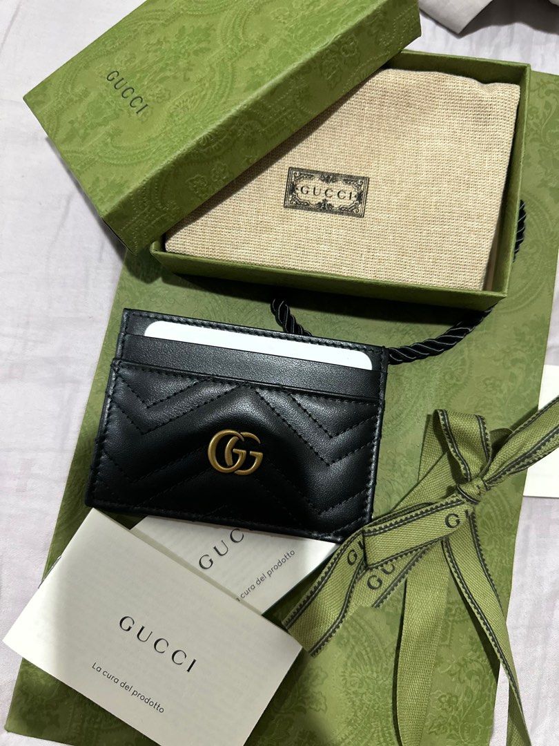 Gucci marmont card case green hot sale