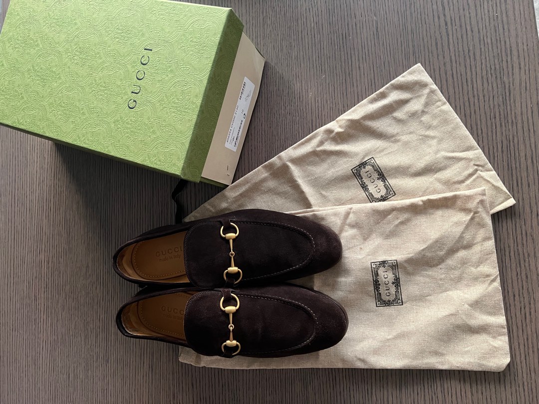 Mens gucci store suede horsebit loafers