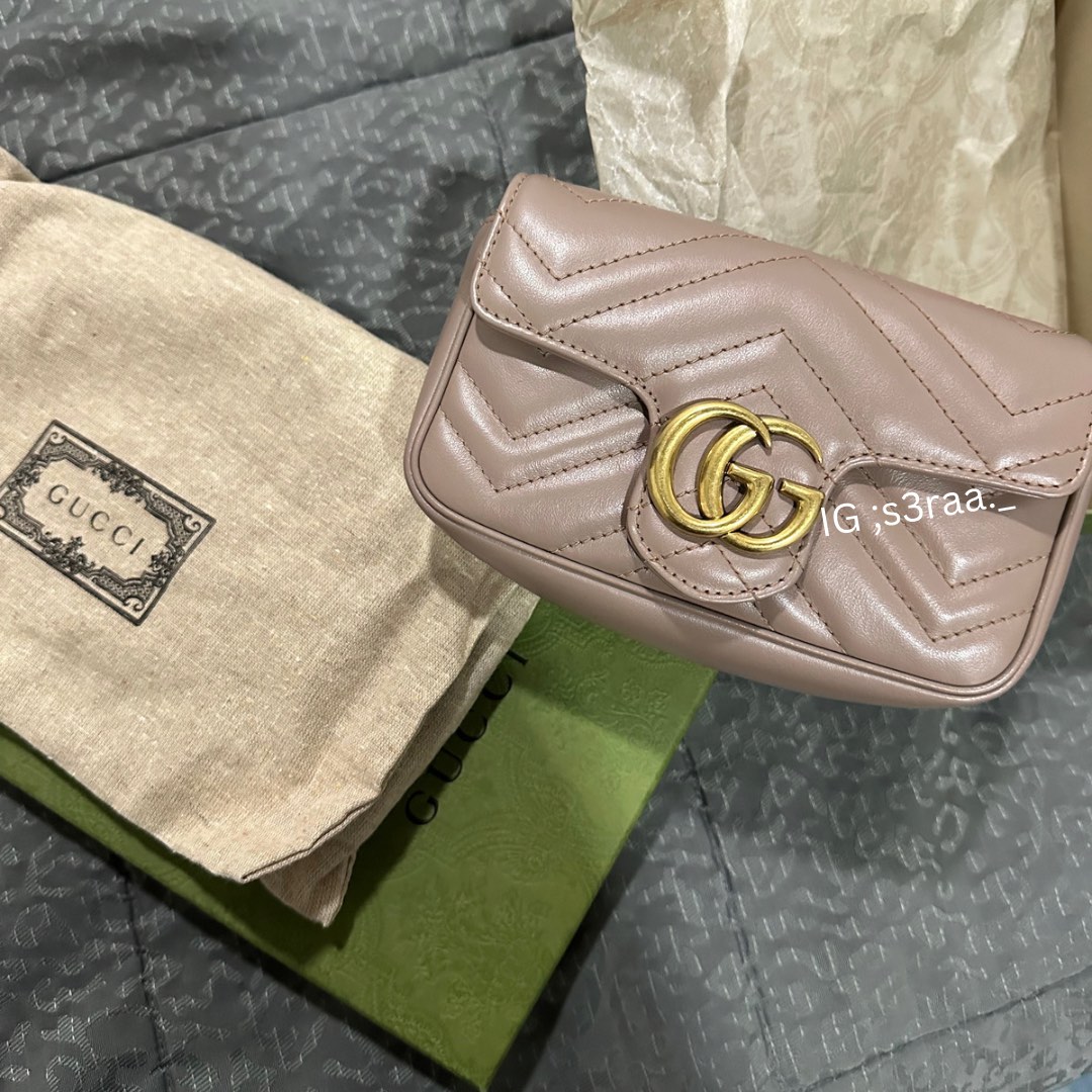 Gucci GG marmont super mini in black, Luxury, Bags & Wallets on Carousell