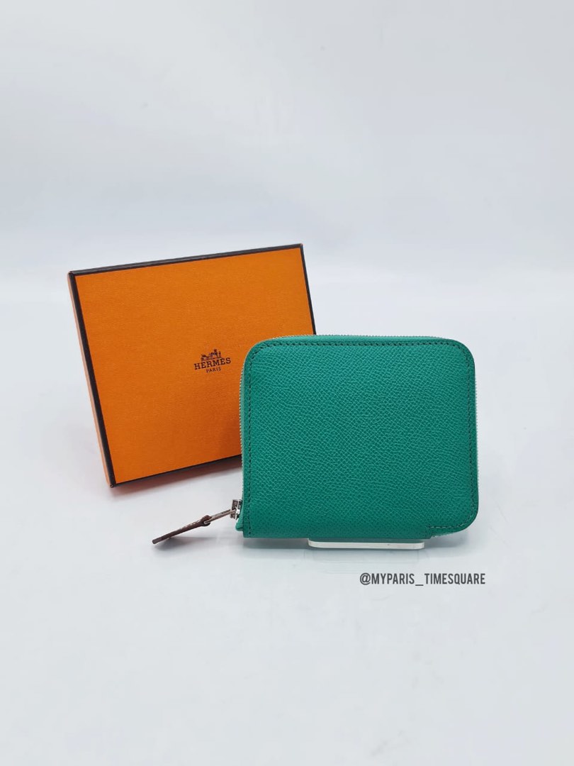 HERMES compact Silk'in wallet in zanzibar epsom leather - VALOIS
