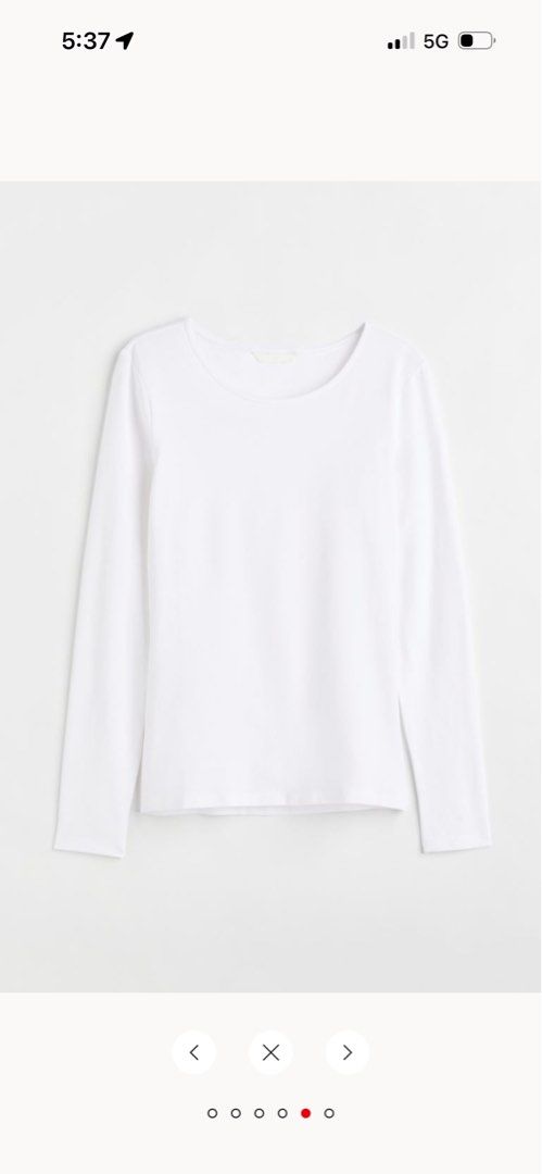 H&m basic white on sale tee