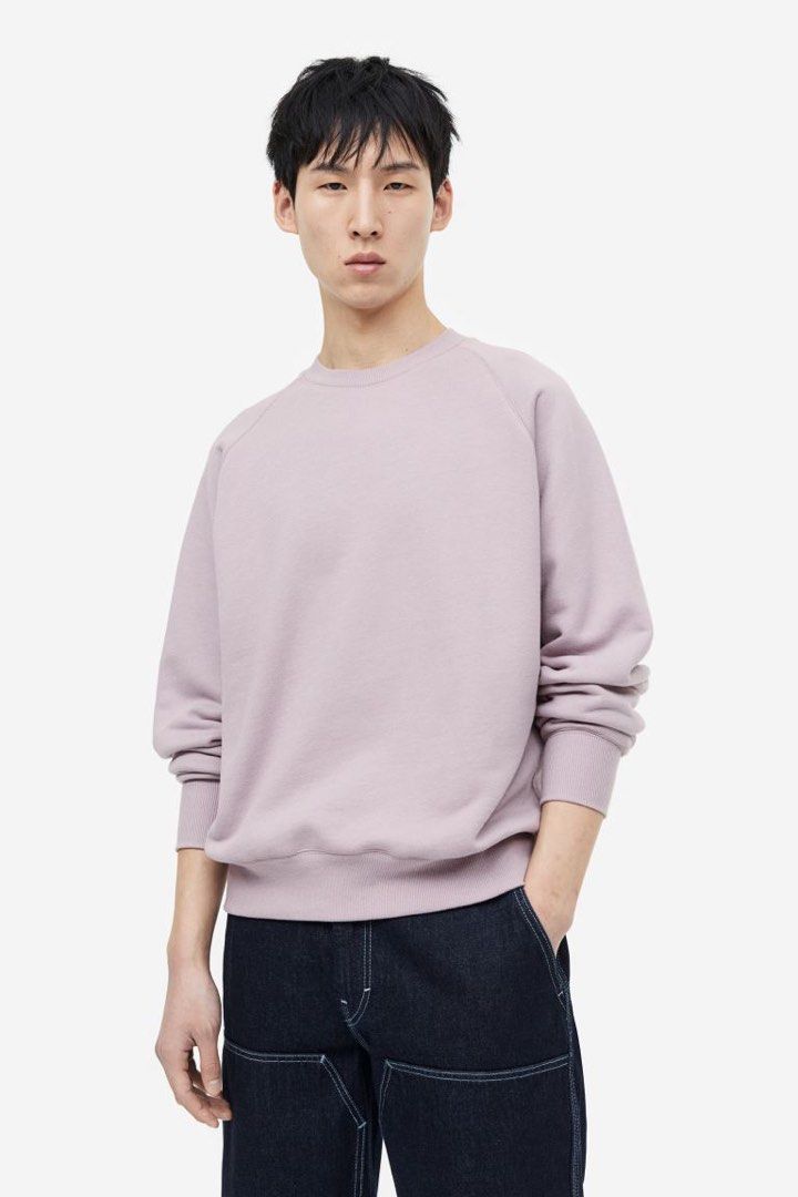 H&M Oversized Fit Cotton Sweatshirt, Men's Fashion, Tops & Sets