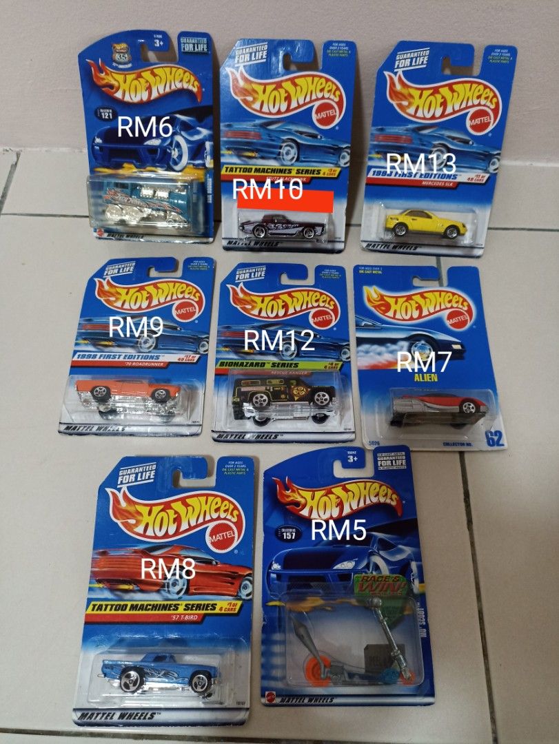 Hotwheels RM6 RM13 harga refer photo