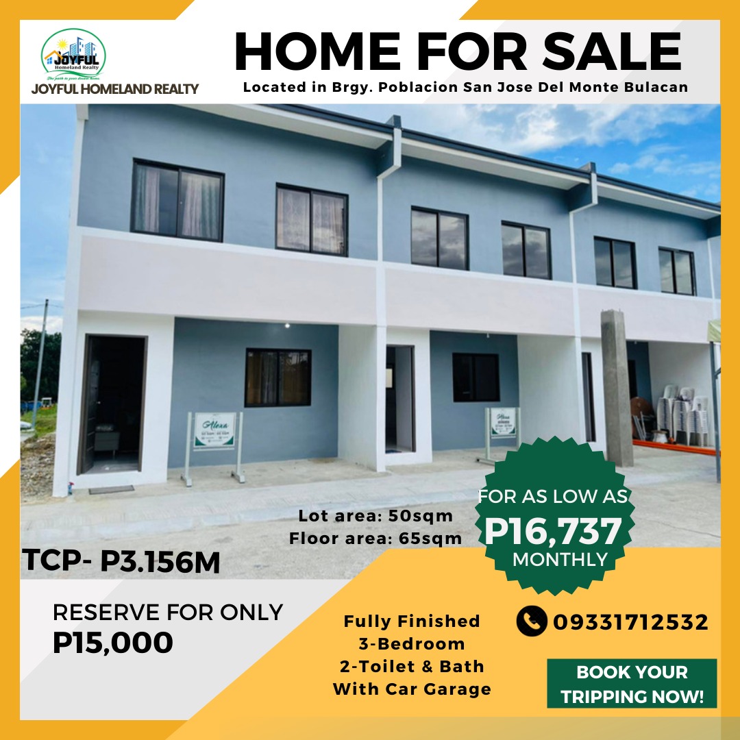 House and Lot in San Jose Del Monte Bulacan near Muzon and Tungko fully