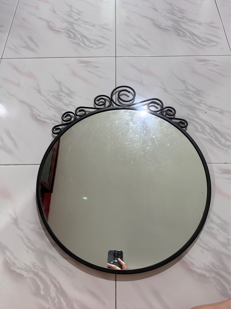 IKEA EKNE ROUND MIRROR, Furniture & Home Living, Home Decor, Mirrors on