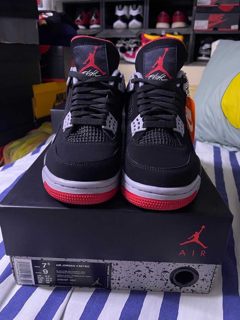 Jordan 4 bred 2019 size 7.5