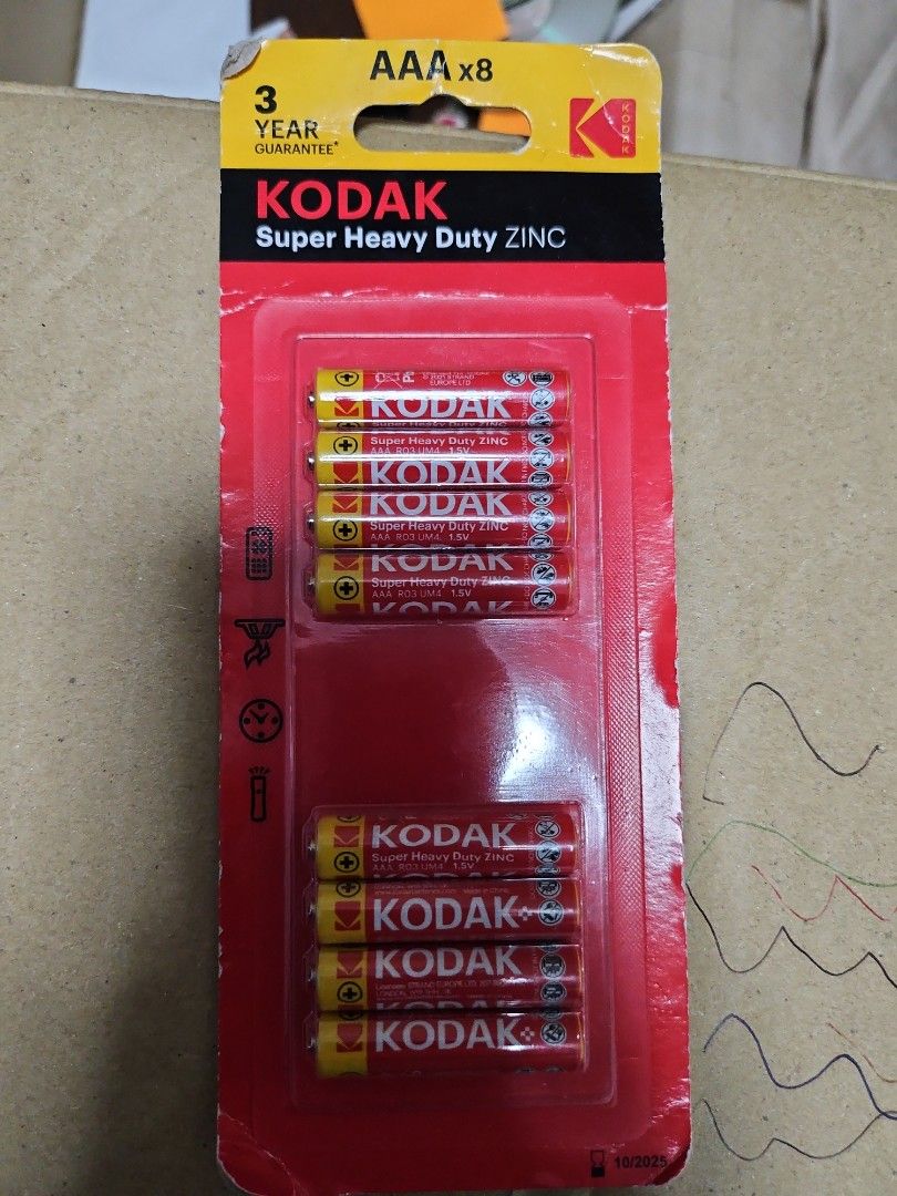 Kodak batteries AAA 8, Photography, Photography Accessories, Batteries