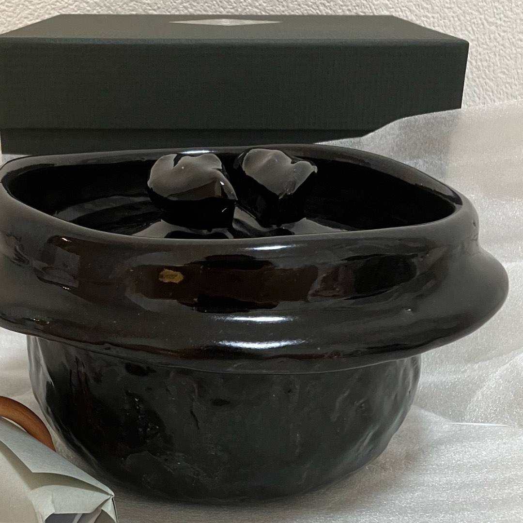 ☆新品☆雲井窯（KUMOIGAMA）鴨釉きまぐれ御飯鍋（一合半炊き） 土鍋