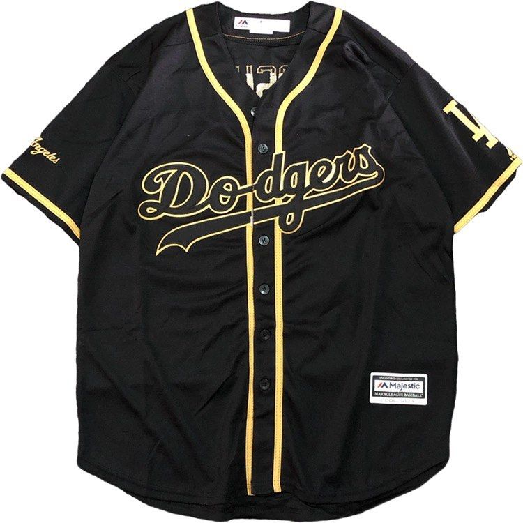 Black and sales gold dodgers jersey