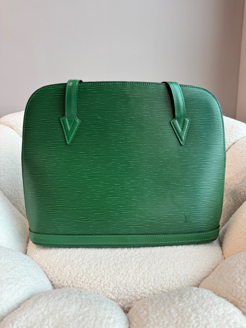 Louis Vuitton Borneo Green Epi Leather Lussac Handbag