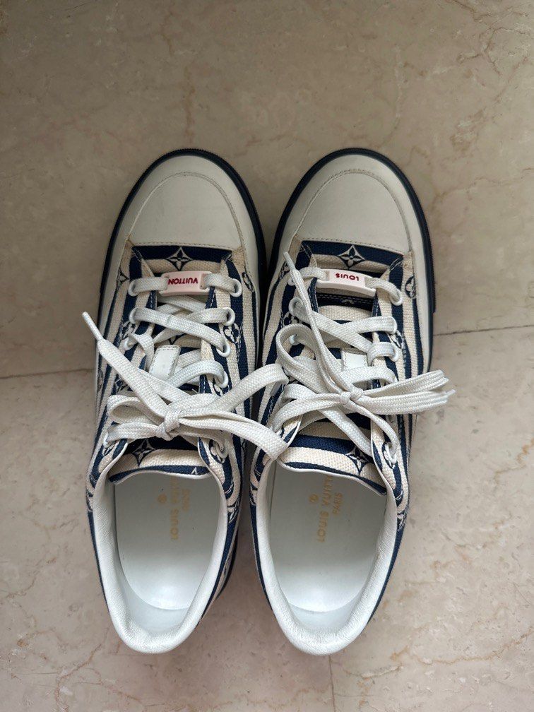 Louis Vuitton Womens Stellar Low Top Sneakers Blue/White Size 37.5 - THE  PURSE AFFAIR