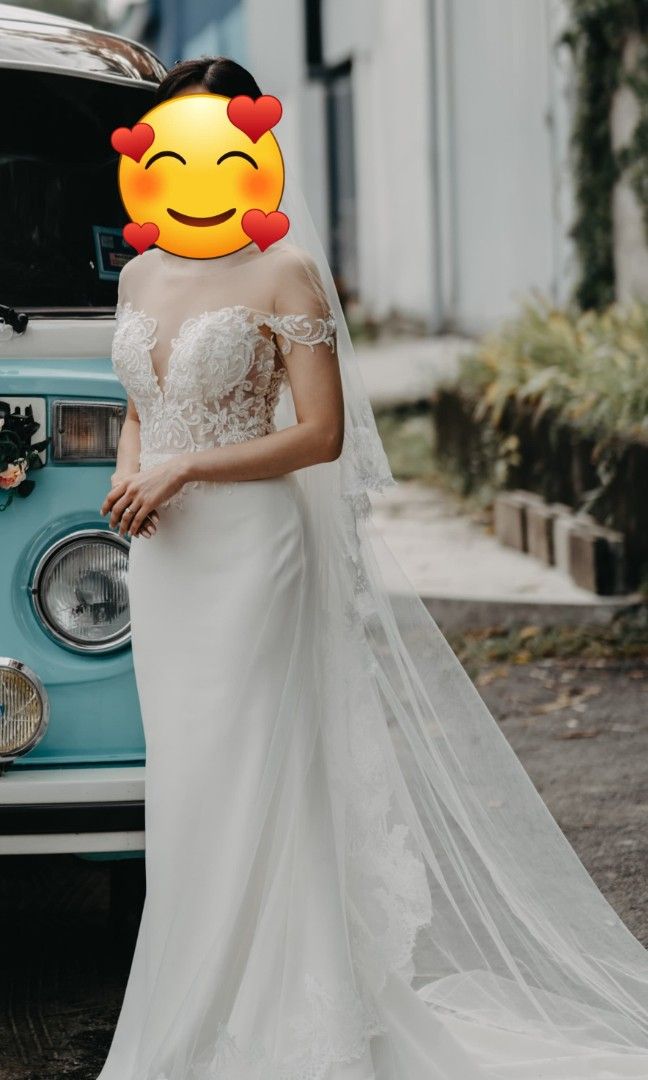 Lyra Studio Luxury Designer Satin Lace Embroidery bride Bridal