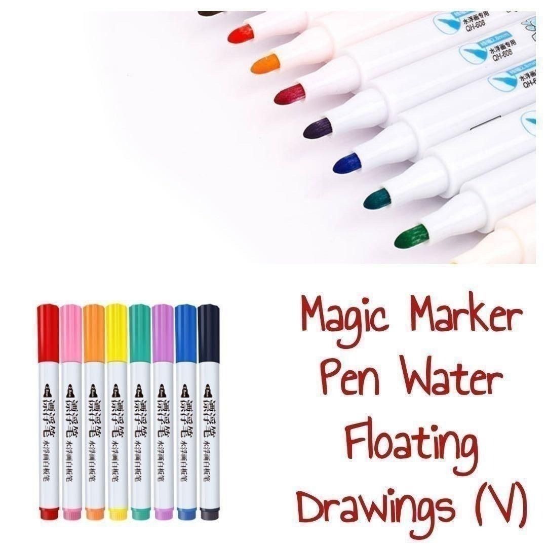Fun Children Floating Pen In Water Whiteboard Pen Erasable Waterborne  Marker Teaching Drawing Digital Pen Color Whiteboard Pen