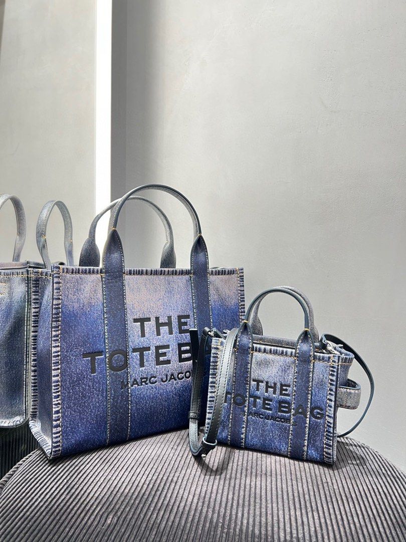Marc Jacobs The Tote Bag Medium 33cm Blue denim without shoulder good used