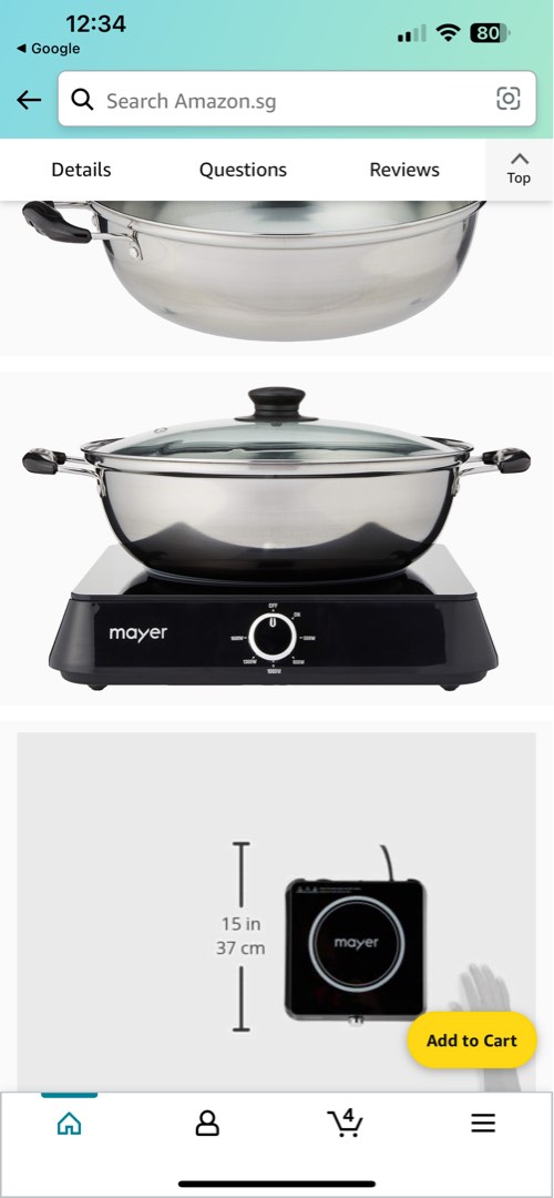 Mayer Induction Cooker/Stove Black, TV & Home Appliances, Kitchen