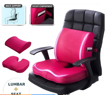 Mesh Memory Foam Lumbar Seat Cushion Ergonomic Office Chair Pillow Back Support Furniture Home Living Furniture Other Home Furniture on Carousell