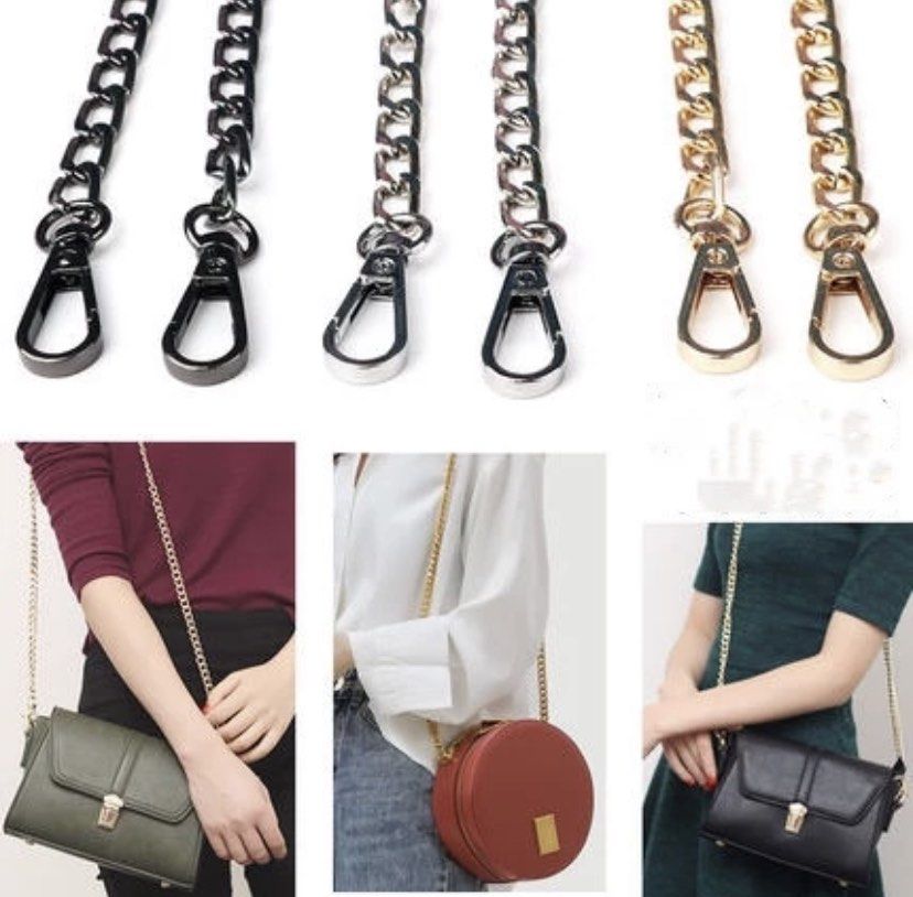 Metal Handbag Shoulder Strap Bag Purse Chain Smooth Replacement Crossbody  100cm