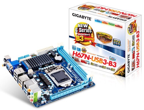 mini ITX Gigabyte GA H67N USB3 B3 motherboard LGA 1155 DDR3 mobo