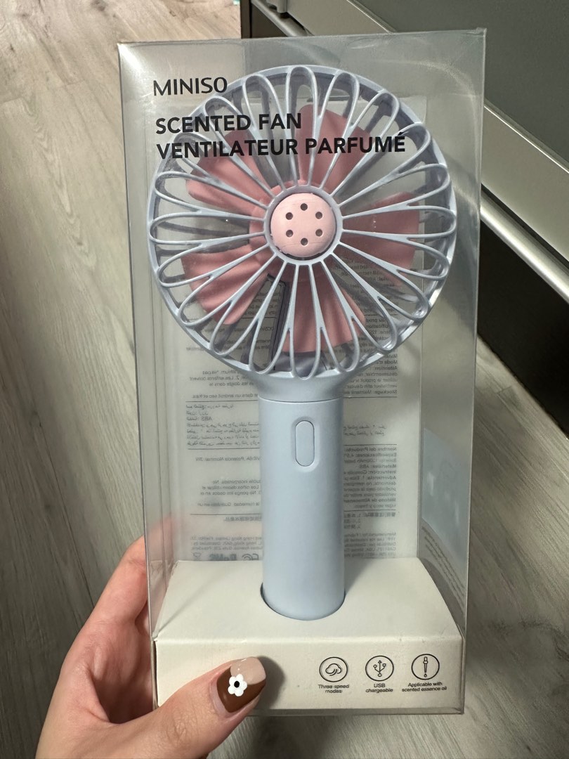Miniso portable scented fan ventilator, Furniture & Home Living