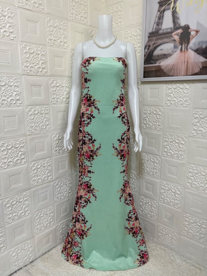 Mint Green Tube Extra Long Mermaid Dress, Women's Fashion, Dresses & Sets,  Dresses on Carousell