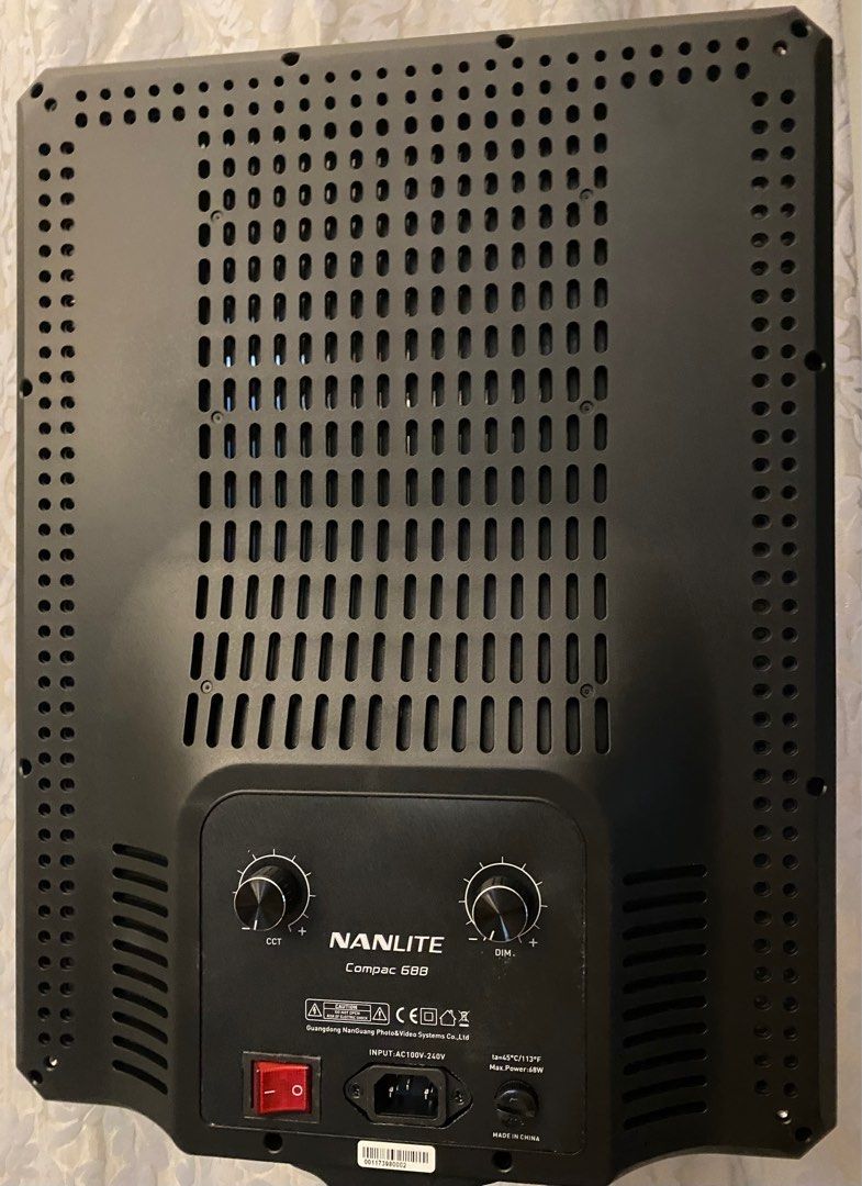 Nanlite Compac 68B LED Studio Light (Category: Lighting & Studio Equipment) located in Paranaque City. Submitted by carsal (Listing ID 1263504683, Image 3). Description: Item used once. Everything working in good condition. Brightness adjustable. This listing includes ONLY THE STUDIO LIGHT. LIGHT STAND IS NOT INCLUDED. Sold separately. Payment is needed before reservation. Payment only thru GCash QR code..